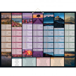 CALENDRIER BANCOLOR 7 MOIS SUR CHAQUE FACE 40,5X55CM