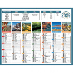 CALENDRIER PLANÈTE MINI 7 MOIS SUR CHAQUE FACE 21X26,5CM