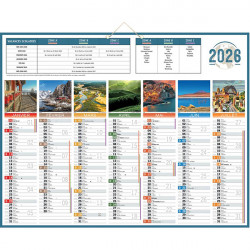 CALENDRIER PLANÈTE MAXI 7 MOIS SUR CHAQUE FACE 43X55CM