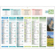 CALENDRIER 6 MOIS SUR CHAQUE FACE 4 SAISONS 42X32CM