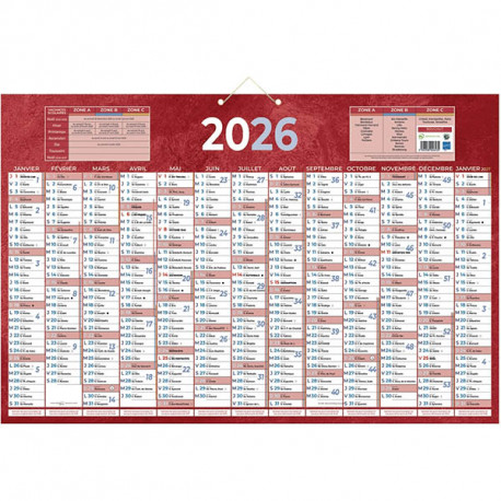 CALENDRIER ANNUEL 13 MOIS 43X65CM