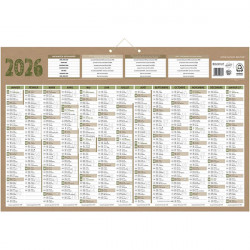 CALENDRIER ANNUEL 13 MOIS SUR 1 FACE NATURA 43X65CM