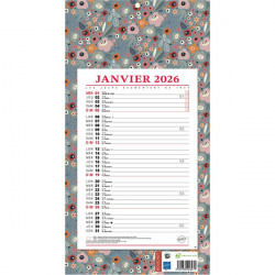 CALENDRIER MENSUEL 12 FEUILLES 36X19CM AMBIANCE 36x19cm