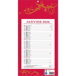 CALENDRIER MENSUEL 12 FEUILLES STANDARD 36x19cm