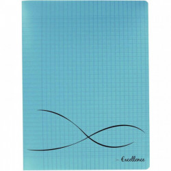 CAHIER PIQUE A4 96P SEYES COUV BLEU PP 21X29,7  EXCELLENCE PEFC