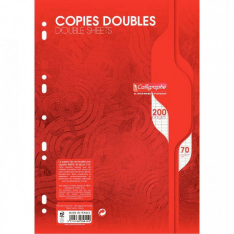 50 COPIES DOUBLES PERF. 2 UNIVERS. 21x29,7 70G 200 PAGES SEYES CALLIGRA 5615C