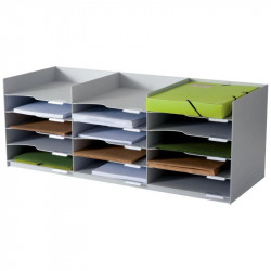 BLOC 15 CASES 857X313X327MM GRIS