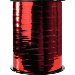 BOBINE DE 250M DE LONGUEUR SUR 7 MM DE LARGEUR DE BOLDUC LISSE COLORIS ROUGE MÉTALLISÉ