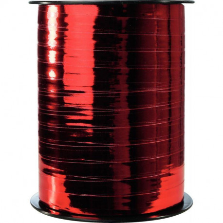 BOBINE DE 250M DE LONGUEUR SUR 7 MM DE LARGEUR DE BOLDUC LISSE COLORIS ROUGE MÉTALLISÉ