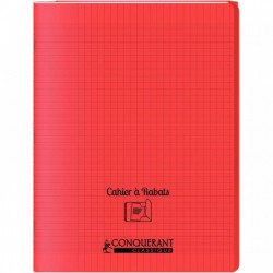 CAHIER A RABAT POLYPRO 24x32 48P 90G SEYES ROUGE