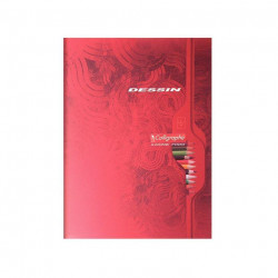 CAHIER DE DESSIN 32 PAGES FORMAT 17X22 CM PAPIER BLANC UNI 120G