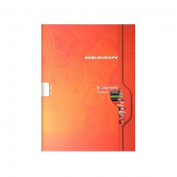 CAHIER DE DESSIN 96 PAGES FORMAT 24X32 CM PAPIER BLANC UNI 120G