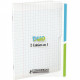 CAHIER PIQUE 96P 2 SECTIONS DE 48P 2 INDEX COUV. PP 17X22 SEYES 90G CONQUERANT DUO ECOLABEL PEFC 