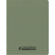 CAHIER PIQÛRE 96 PAGES CONQUERANT RECYCLE FORMAT 17X22 CM, RÉGLURE SEYÈS, COUVERTURE EN POLYPROPYLÈNE VERT