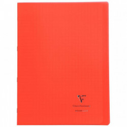 CAHIER POLYPRO PIQÛRE 96 PAGES 21X29,7CM KOVERBOOK SEYÈS 90G ROUGE