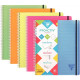 CAHIER-TRIEUR À RELIURE INTÉGRALE PROACTIV'BOOK LINICOLOR FRESH 160 PAGES PERFORÉES, FORMAT A4+, LIGNÉ