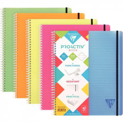 CAHIER-TRIEUR À RELIURE INTÉGRALE PROACTIV'BOOK LINICOLOR FRESH 160 PAGES PERFORÉES, FORMAT A4+, LIGNÉ