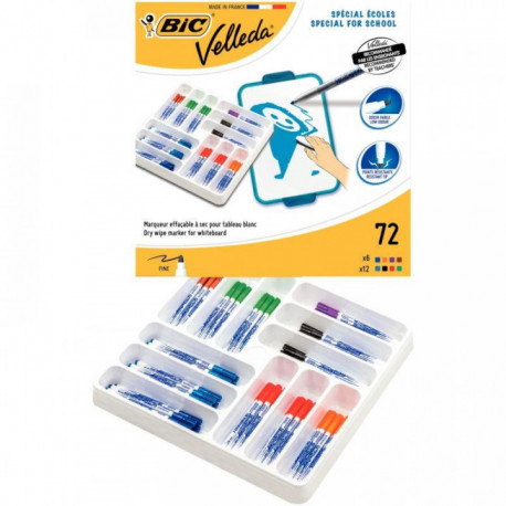 CLASSPACK DE 72 FEUTRES VELLEDA 1721 POINTE FINE ASSORTIS