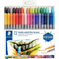 ÉTUI DE 72 FEUTRES DOUBLE POINTE DESIGN JOURNEY