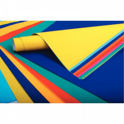 FEUILLES AFFICHE COULEURS ÉCLATANTES 75G 60X80CM PAQUET DE 25 BLANCHES