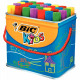  FEUTRE DE COLORIAGE DÉCORALO MAXI  POINTE OGIVE BLOQUEE  LARGE  6MM  *POT DE 30* COULEURS ASSORTIES ENCRE LAVABLE BIC KIDS
