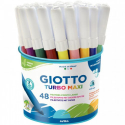 FEUTRES TURBO POINTE EXTRA LARGE *POT DE 48 DONT 6 GRATUITS* COULEURS ASSORTIES