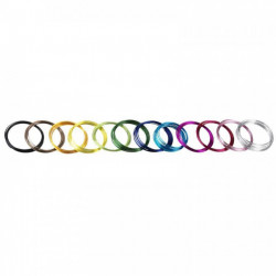 FILS ALU DE COULEURS 2MMX5M LOT DE 12 ASSORTIS