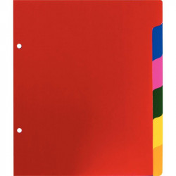 JEU DE 6 INTERCALAIRES EN POLYPROPYLÈNE 2/10ÈME POUR FORMAT 17 X 22 CM