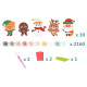 KIT DE 10 STICKERS NOEL À DIAMANTER / PEINTURE DIAMANT