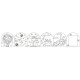 LOT DE 10 BOULES DE NEIGE PERSONNALISABLES EN PLASTIQUE