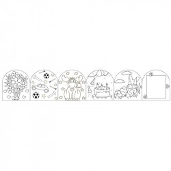 LOT DE 10 BOULES DE NEIGE PERSONNALISABLES EN PLASTIQUE