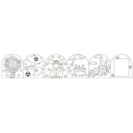 LOT DE 10 BOULES DE NEIGE PERSONNALISABLES EN PLASTIQUE