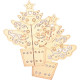 LOT DE 10 SAPINS DE NOËL 3D EN BOIS, 2 MODÈLES ASSORTIS