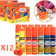 LOT DE 12 TAMPONS GOUACHES 50ML RECHARGEABLE
