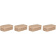 LOT DE 4 BOITES RECTANGLES TRESSÉES EN CARTON