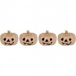 LOT DE 4 CITROUILLES EN CARTON BRUN