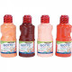 LOT DE 4 FLACONS 250ML DE GOUACHE COULEURS DE PEAUX