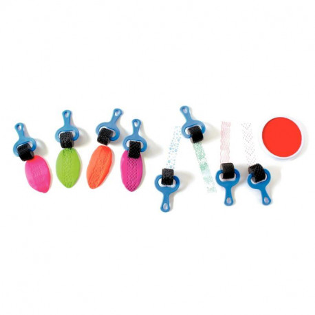 LOT DE 4 ROULEAUX POUR PEINTURE ET PÂTE À MODELER, BLEU