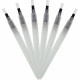 LOT DE 6 BROSSES PLATES À RÉSERVOIR, POINTES MOYENNES