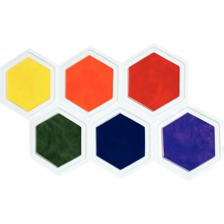 LOT DE 6 ENCREURS DIAMÈTRE 16CM, 6 COULEURS ASSORTIES