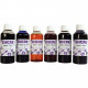 LOT DE 6 FLACONS 250 ML D'ENCRES À DESSINER, COLORIS ASSORTIS
