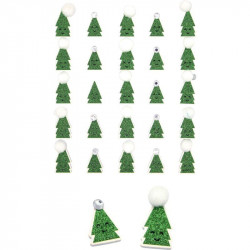 LOT DE 75 STICKERS AVEC POMPONS