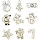 LOT DE 9 MAGNETS DE NOËL À DÉCORER