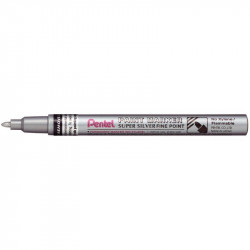 MARQUEUR PEINTURE PERMENTE FIN 1,5MM ARGENT POINTE FINE 1,5 MM PENTEL SANS XYLENE
