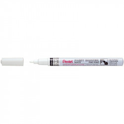 MARQUEUR PEINTURE PERMENTE FIN 1,5MM BLANC POINTE FINE 1,5 MM PENTEL SANS XYLENE