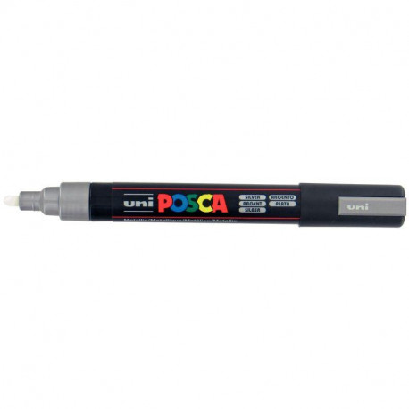 MARQUEUR POINTE MOYENNE CONIQUE 2,5MM PC5M ARGENT POSCA 