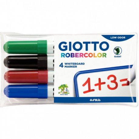 MARQUEUR TABLEAU BLANC  POINTE OGIVE 7MM   *PQT4* GIOTTO   ASSORTIS