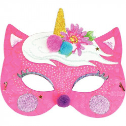 MASQUES CARTON LICORNE ET SUPER HÉROS LOT DE 8