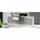 PANNEAU ÉCRAN CAROLINE FAB FR TISSU ACOUSTIQUES L140XH40CM TISSU GRIS CHINÉ CADRES ALU GAR 5ANS