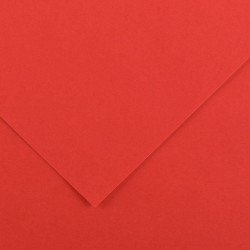 PAQUET DE 10 FEUILLES COLORLINE 50X65 CM 150 G ROUGE